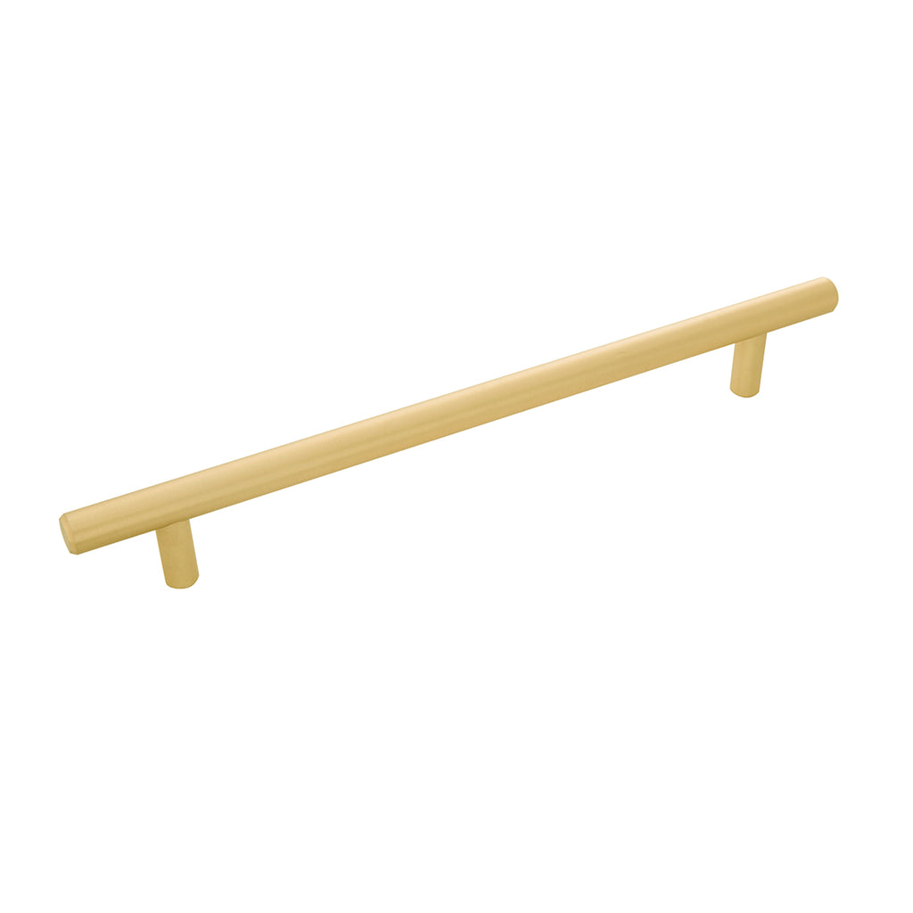 Contemporary Bar Pulls Collection Pull 7-9/16 Inch (192mm) Center to Center Royal Brass Finish