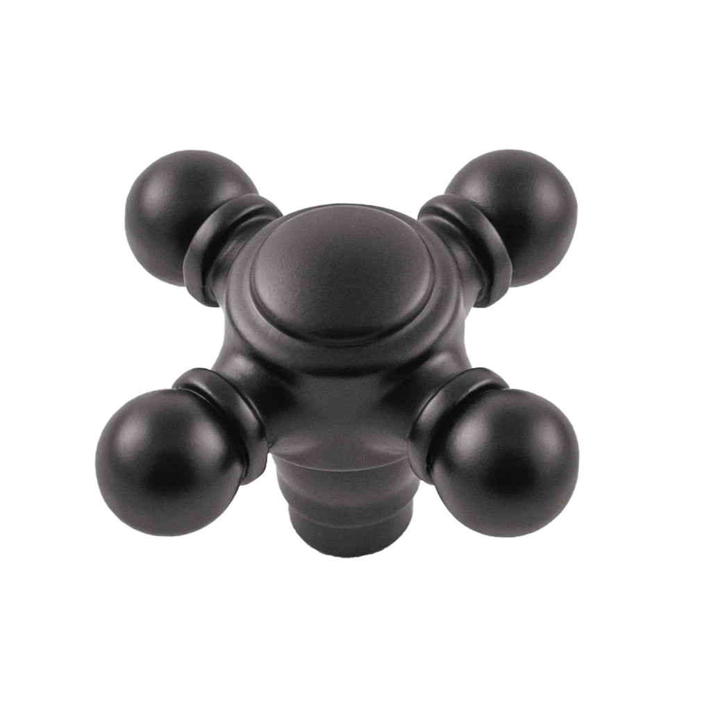 Fuller Collection Knob 2-1/8 Inch x 2-1/8 Inch Matte Black Finish
