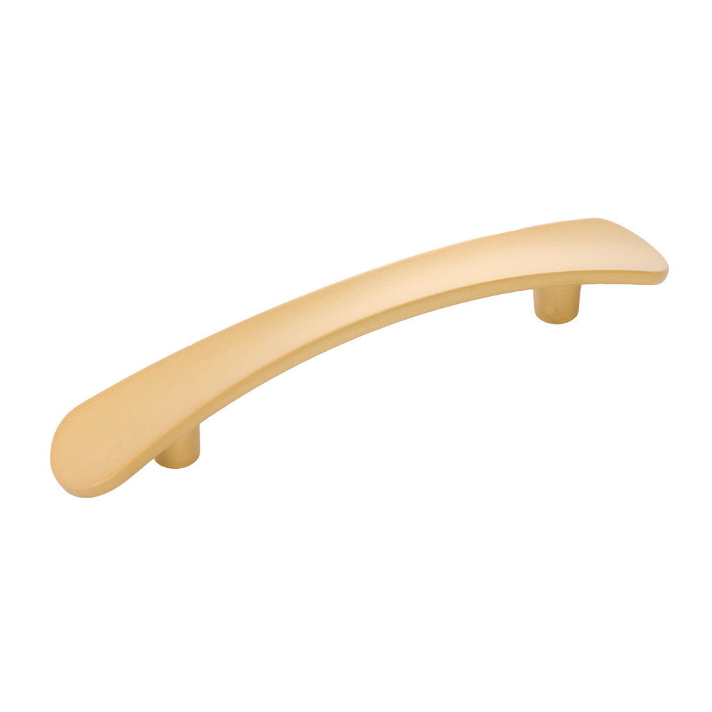 Vale Collection Pull 3-3/4 Inch (96mm) Center to Center Brushed Golden Brass Finish