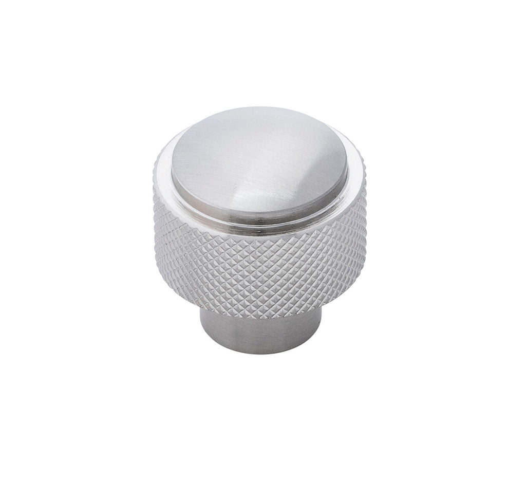 Verge Collection Knob 1-3/16 Inch Diameter Stainless Steel Finish