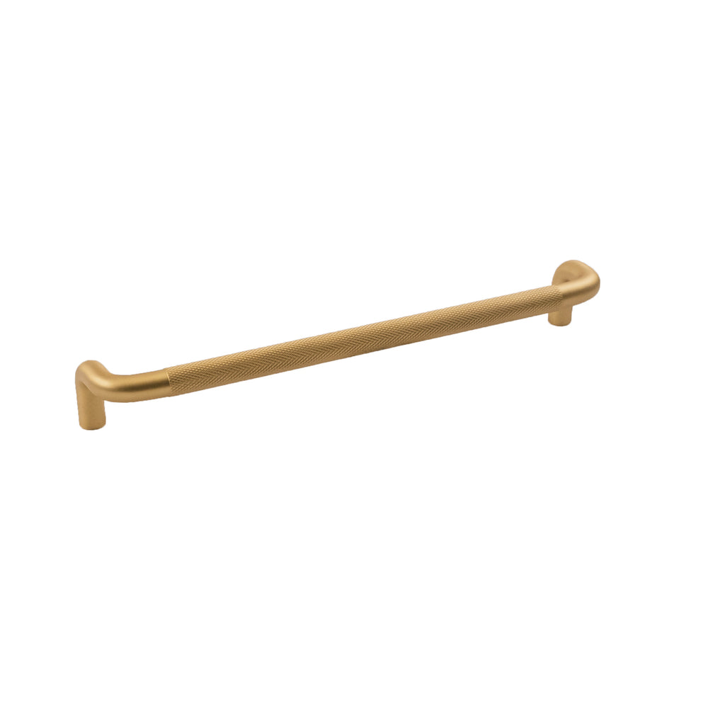 Verge Collection Pull 7-9/16 Inch (192mm) Center to Center Brushed Golden Brass Finish