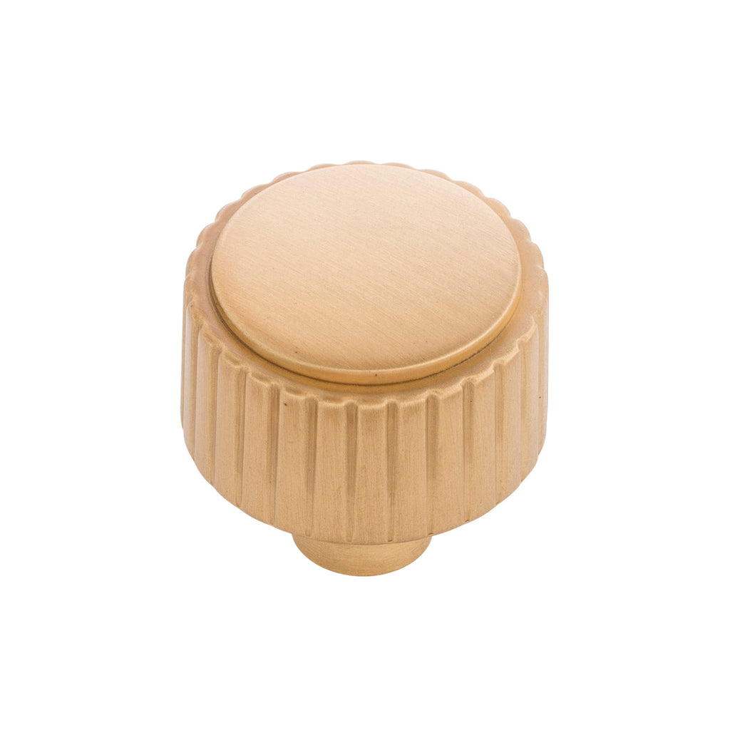 Sinclaire Collection Knob 1-1/4 Inch Diameter Brushed Golden Brass Finish