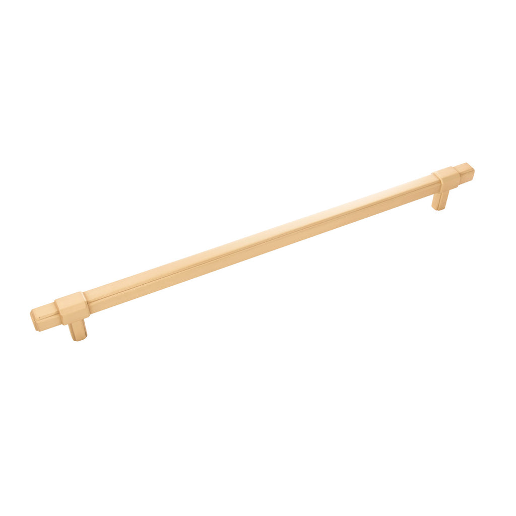Monroe Collection Pull 12 Inch Center to Center Brushed Golden Brass Finish
