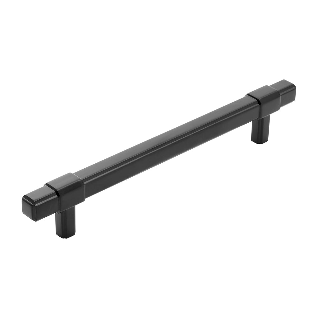 Monroe Collection Pull 6-5/16 Inch (160mm) Center to Center Matte Black Finish