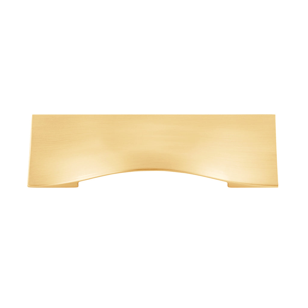 Emerge Collection Cup Pull 3-3/4 Inch (96mm) Center to Center Brushed Golden Brass Finish