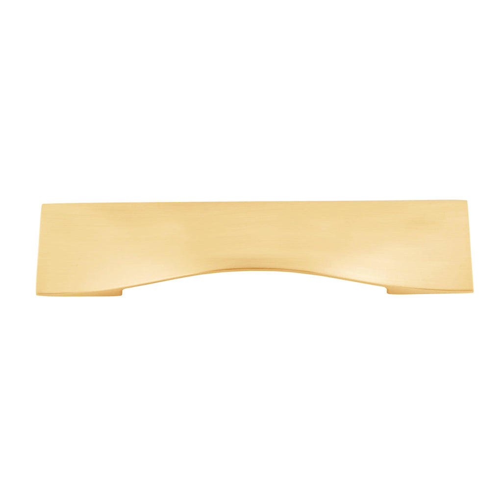 Emerge Collection Cup Pull 5-1/16 Inch (128mm) Center to Center Brushed Golden Brass Finish