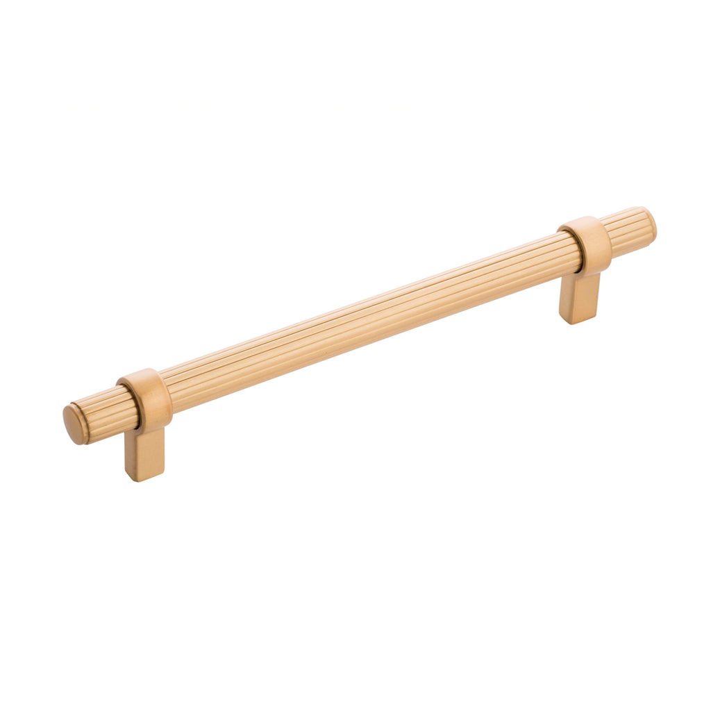 Sinclaire Collection Pull 6-5/16 Inch (160mm) Center to Center Brushed Golden Brass Finish