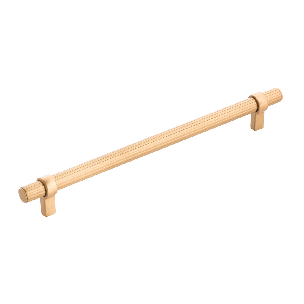 Sinclaire Collection Pull 8-13/16 Inch (224mm) Center to Center Brushed Golden Brass Finish