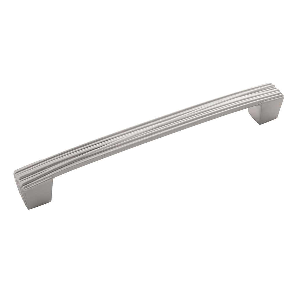Fermata Collection Pull 7-9/16 Inch (192mm) Center to Center Satin Nickel Finish