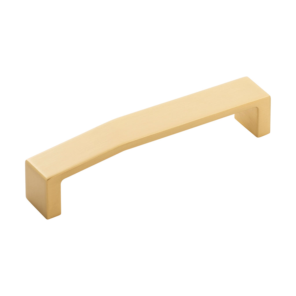Veer Collection Pull 5-1/16 Inch (128mm) Center to Center Brushed Golden Brass Finish