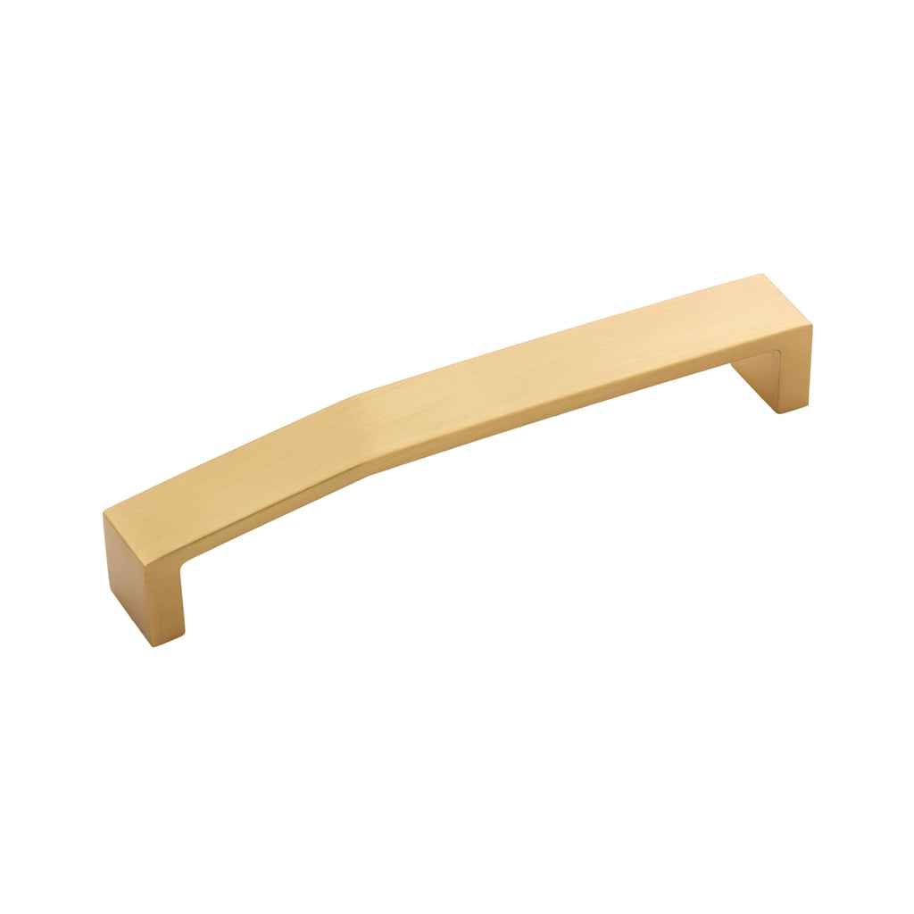Veer Collection Pull 6-5/16 Inch (160mm) Center to Center Brushed Golden Brass Finish