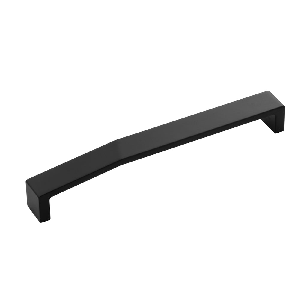 Veer Collection Pull 7-9/16 Inch (192mm) Center to Center Matte Black Finish