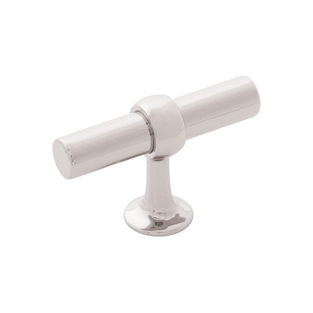 Ostia Collection T-Knob 2-1/2 Inch X 13/16 Inch Polished Nickel Finish