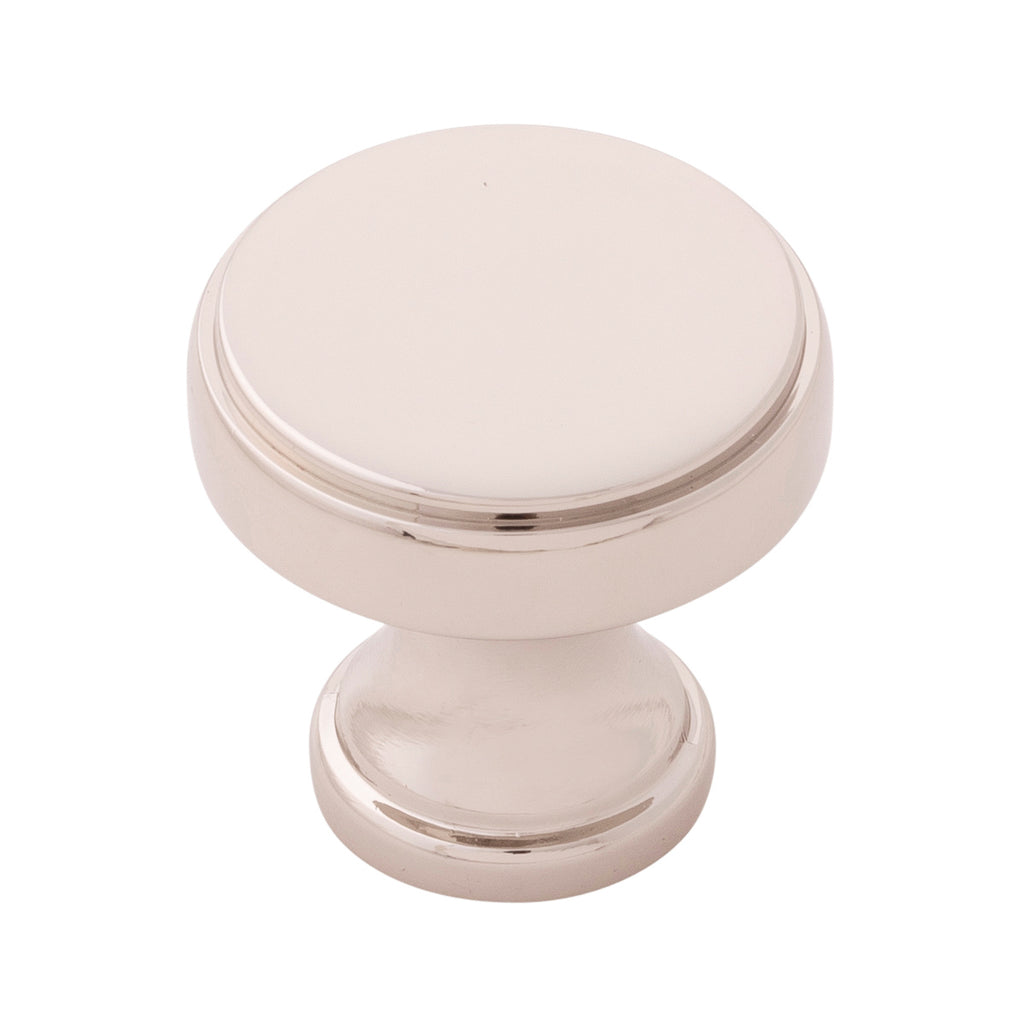 Brownstone Collection Knob 1-1/4 Inch Diameter Polished Nickel Finish