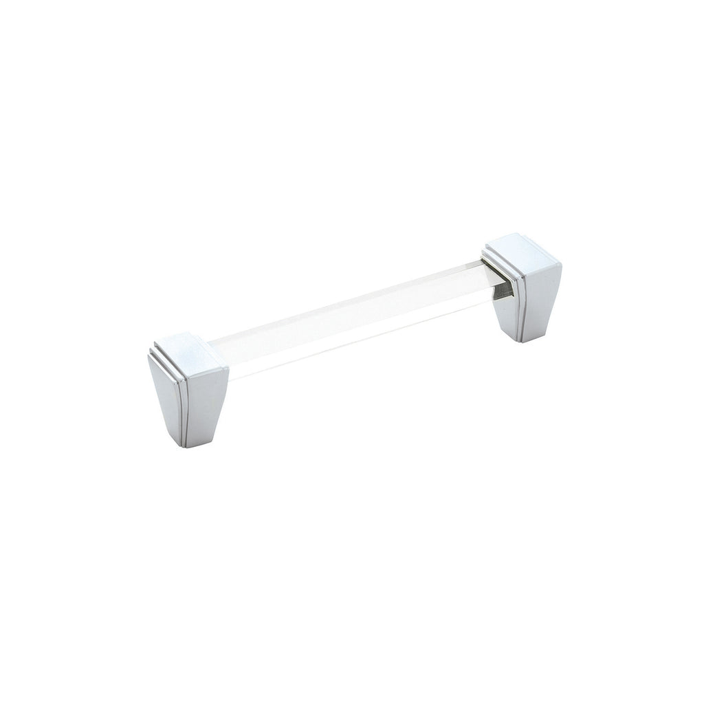 Belleclaire Collection Pull 5-1/16 Inch (128mm) Center to Center Crysacrylic with Polished Nickel Finish