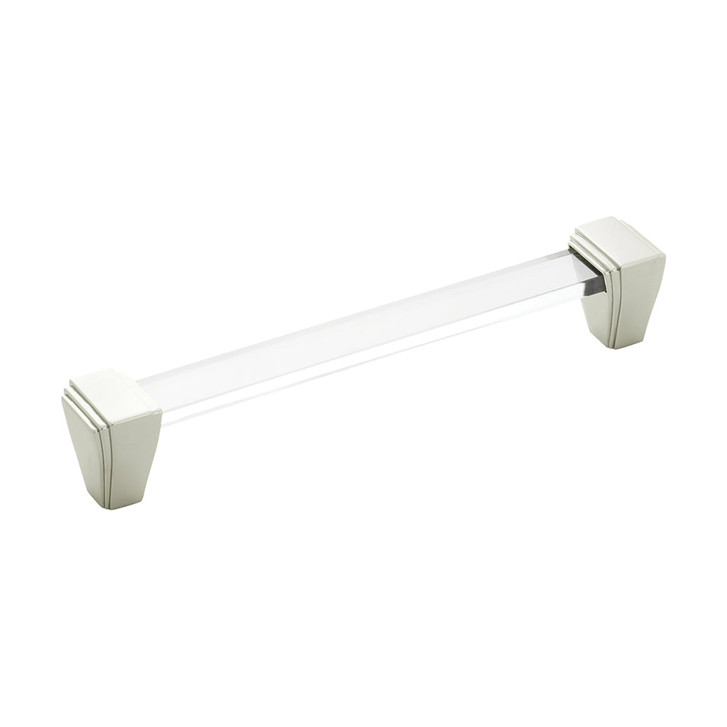 Belleclaire Collection Pull 6-5/16 Inch (160mm) Center to Center Crysacrylic with Polished Nickel Finish