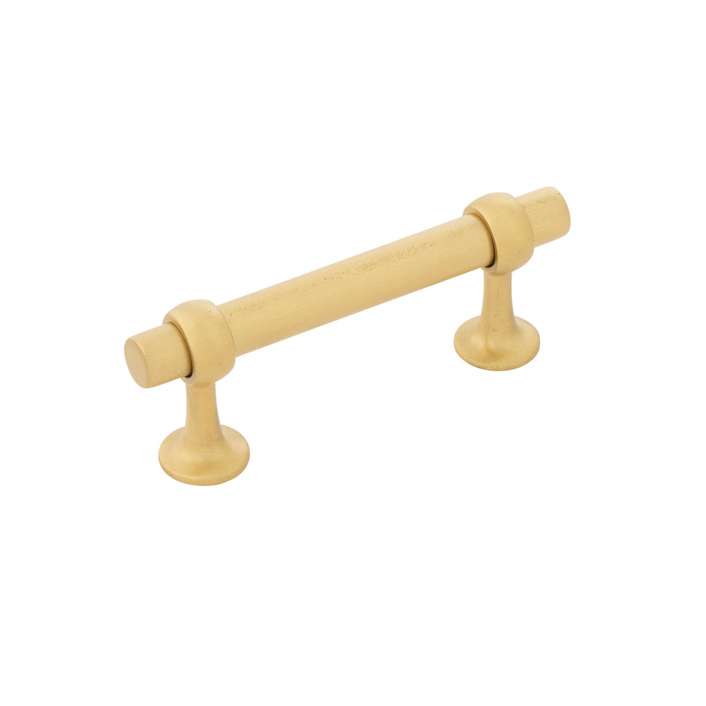 Ostia Collection Pull 3 Inch Center to Center Brushed Golden Brass Finish