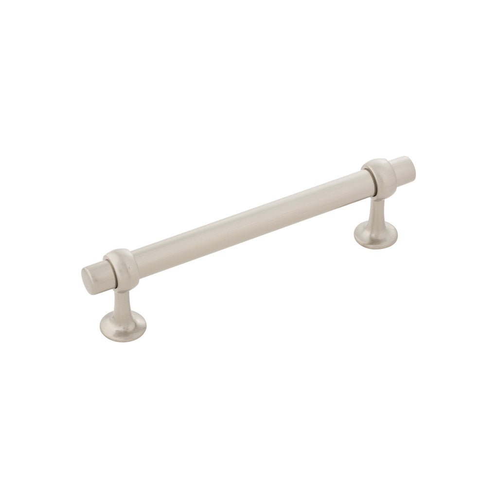 Ostia Collection Pull 5-1/16 Inch (128mm) Center to Center Satin Nickel Finish