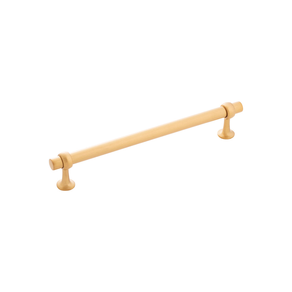 Ostia Collection Pull 7-9/16 Inch (192mm) Center to Center Brushed Golden Brass Finish