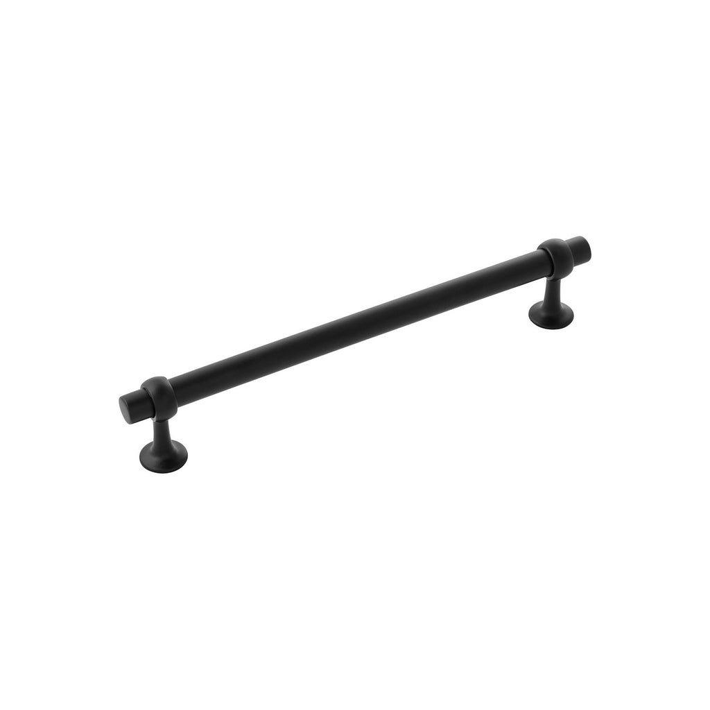 Ostia Collection Pull 7-9/16 Inch (192mm) Center to Center Matte Black Finish