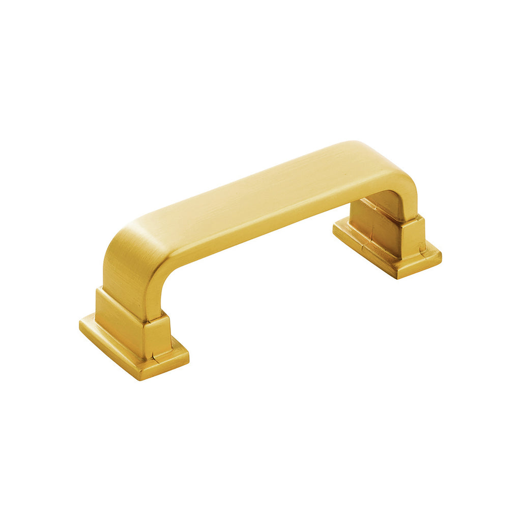 Brighton Collection Pull 3 Inch Center to Center Brushed Golden Brass Finish
