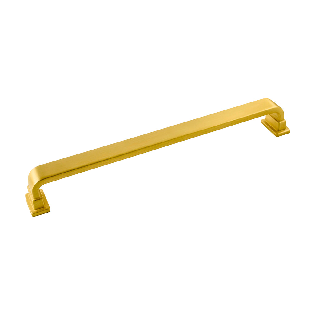 Brighton Collection Pull 8-13/16 Inch (224mm) Center to Center Brushed Golden Brass Finish