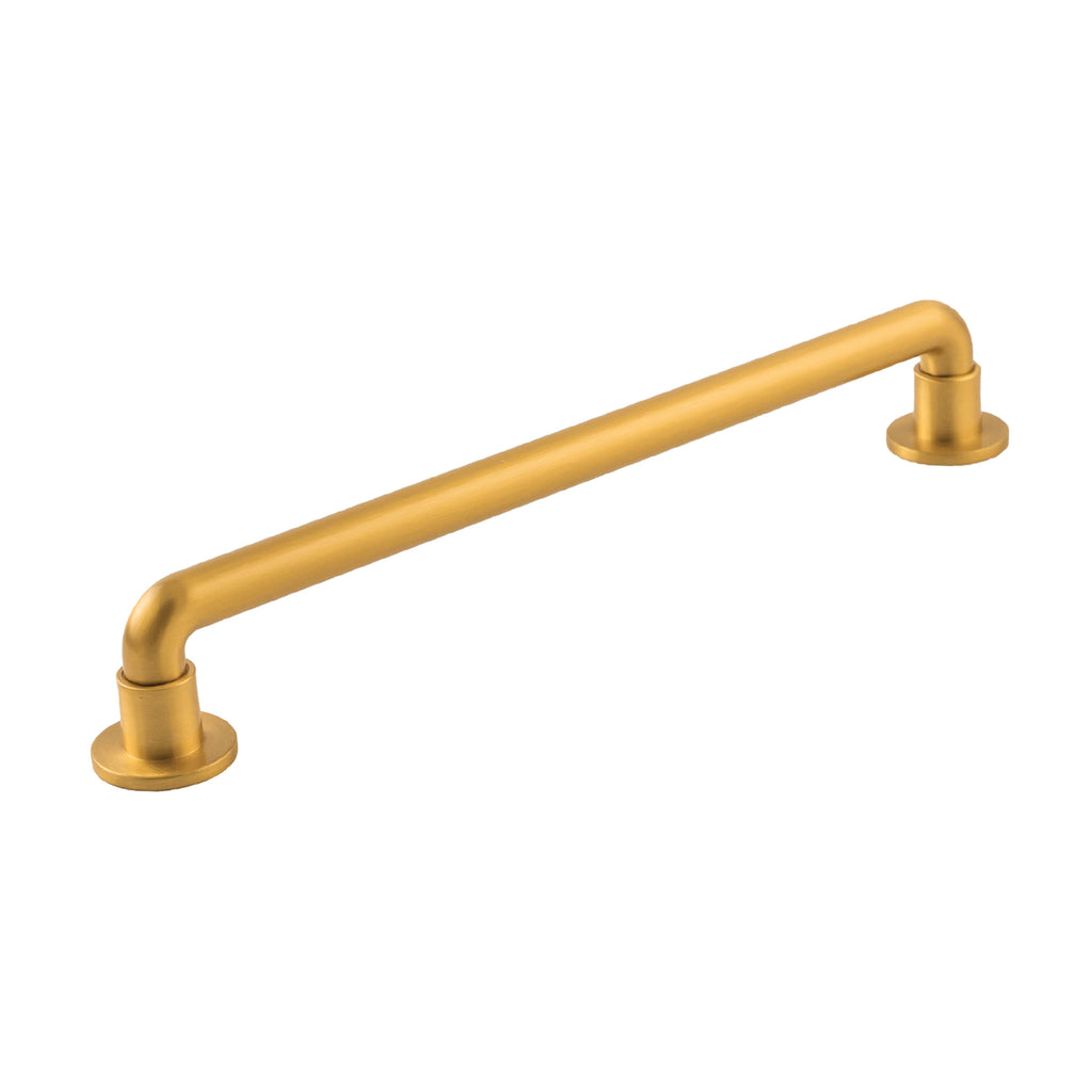 Urbane Collection Pull 8-13/16 Inch (224mm) Center to Center Brushed Golden Brass Finish