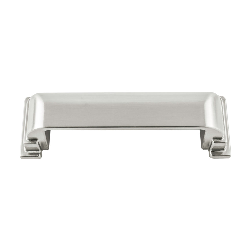 Brighton Collection Cup Pull 3-3/4 Inch (96mm) Center to Center Satin Nickel Finish