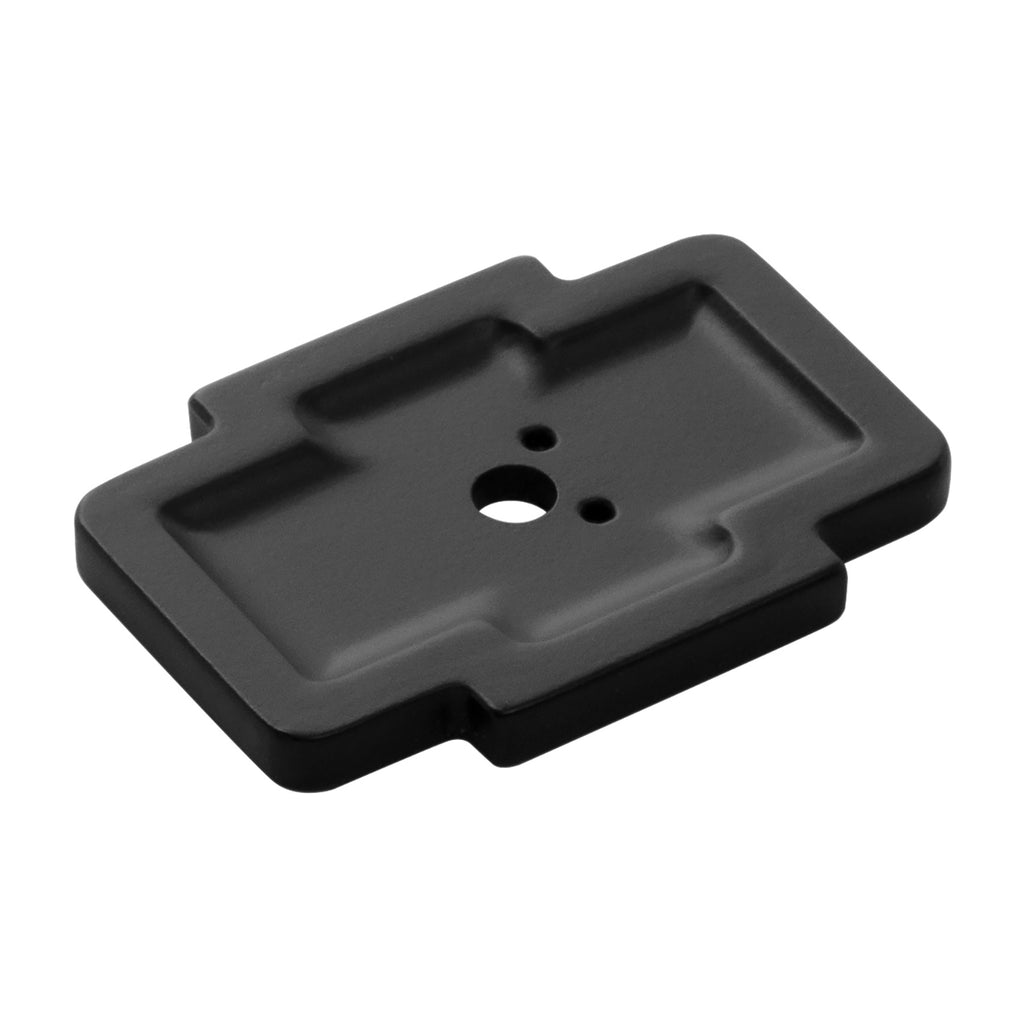 Coventry Collection Knob Backplate 1-3/4 Inch x 1-1/4 Inch Matte Black Finish