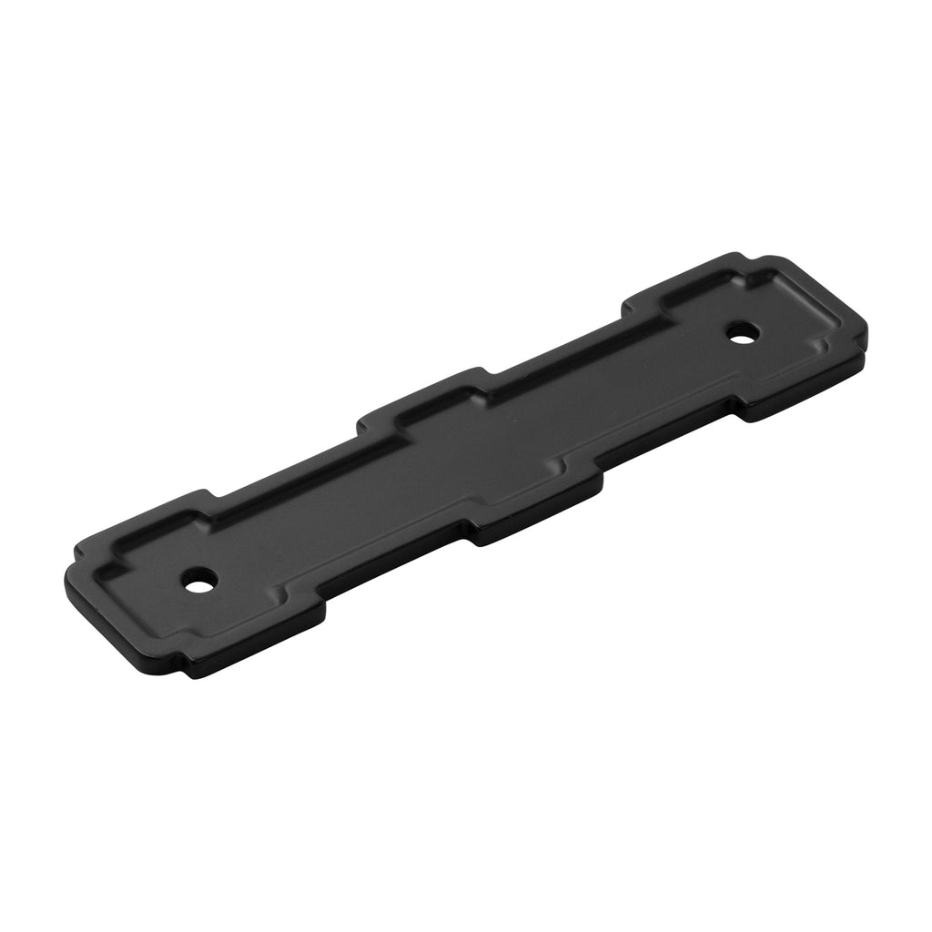 Coventry Collection Pull Backplate 3-3/4 Inch (96mm) Center to Center Matte Black Finish