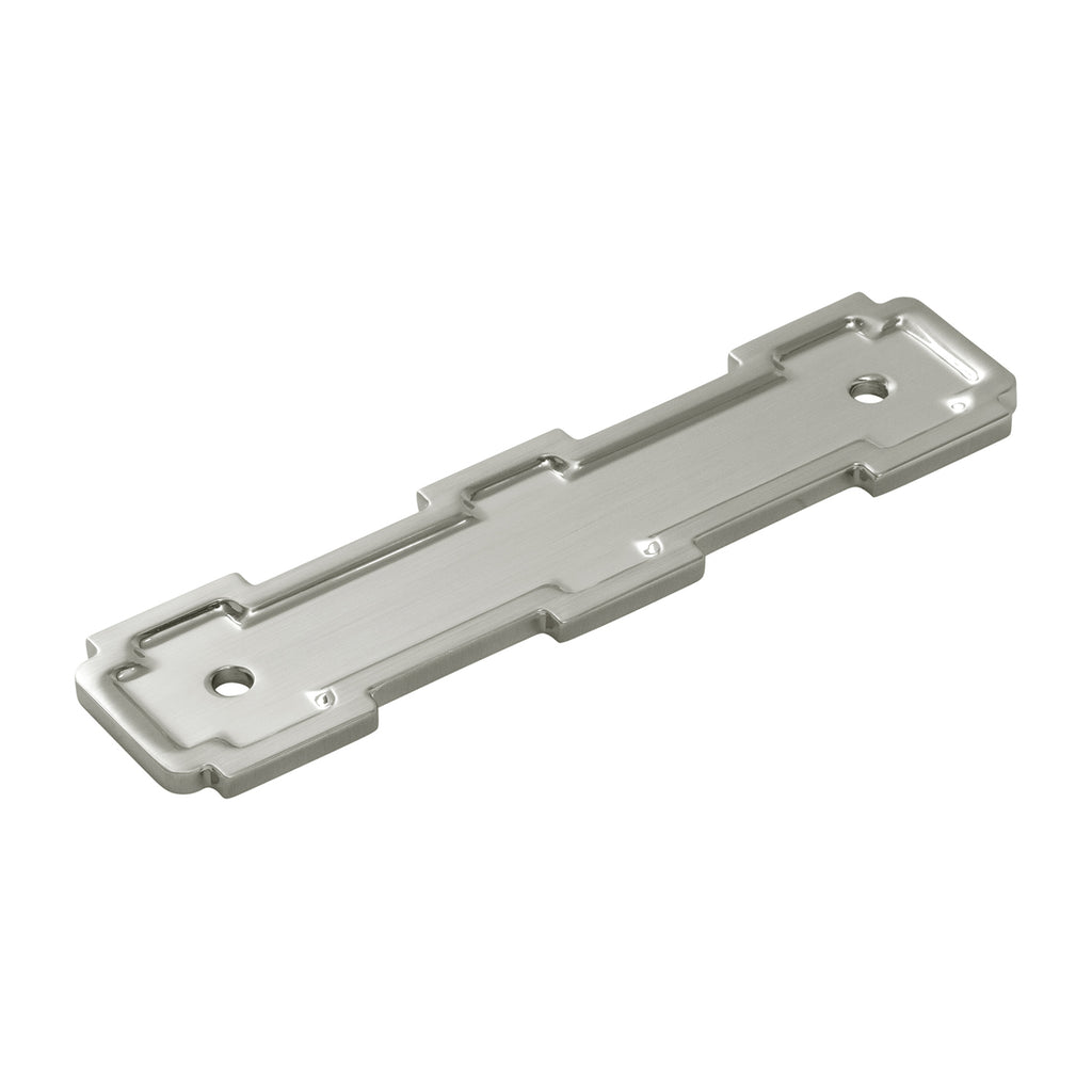 Coventry Collection Pull Backplate 3-3/4 Inch (96mm) Center to Center Satin Nickel Finish