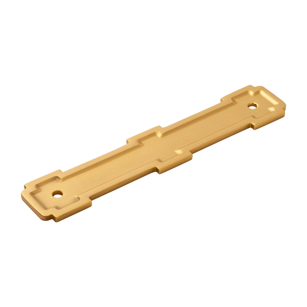 Coventry Collection Pull Backplate 5-1/16 Inch (128mm) Center to Center Brushed Golden Brass Finish