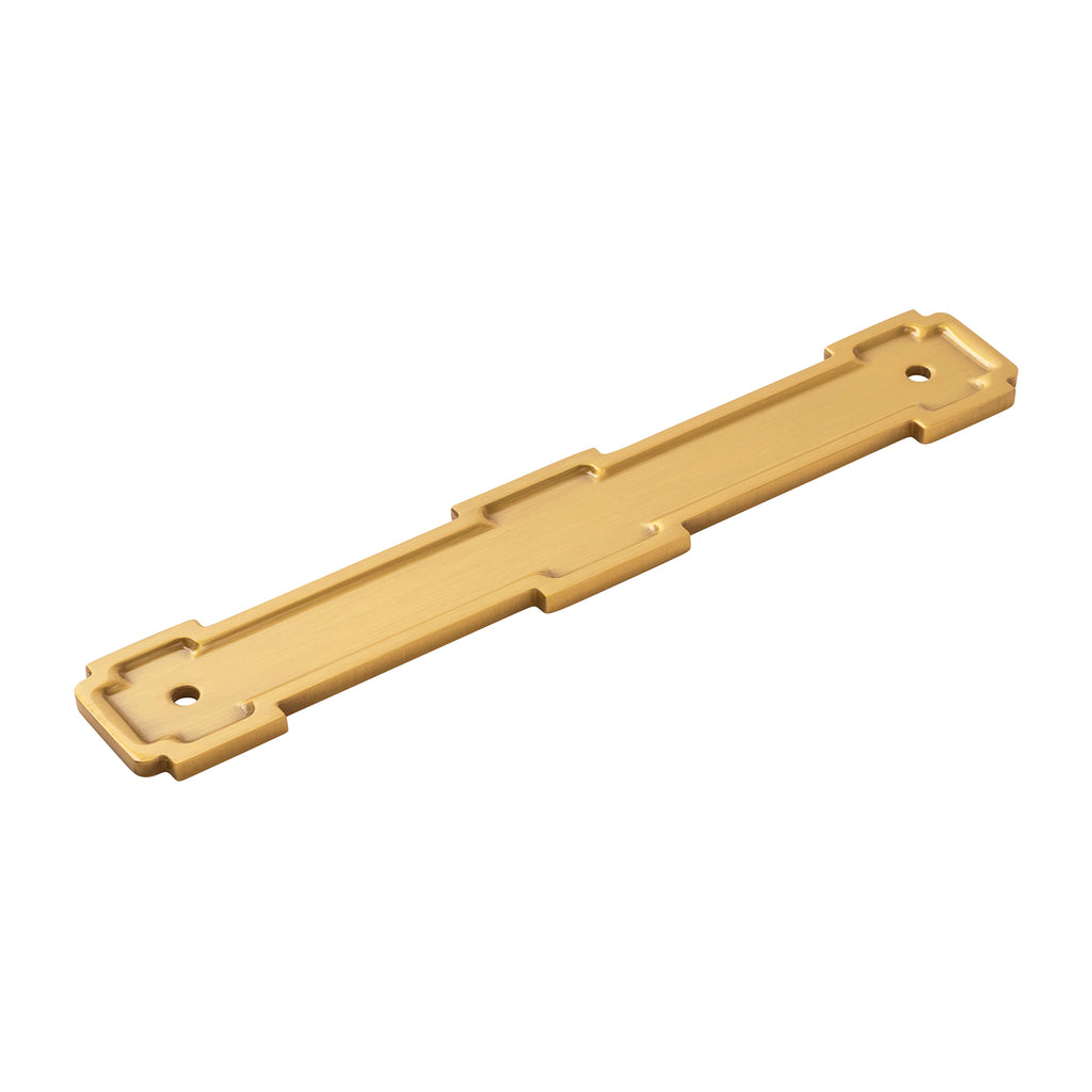 Coventry Collection Pull Backplate 6-5/16 Inch (160mm) Center to Center Brushed Golden Brass Finish