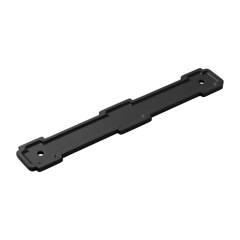 Coventry Collection Pull Backplate 6-5/16 Inch (160mm) Center to Center Matte Black Finish