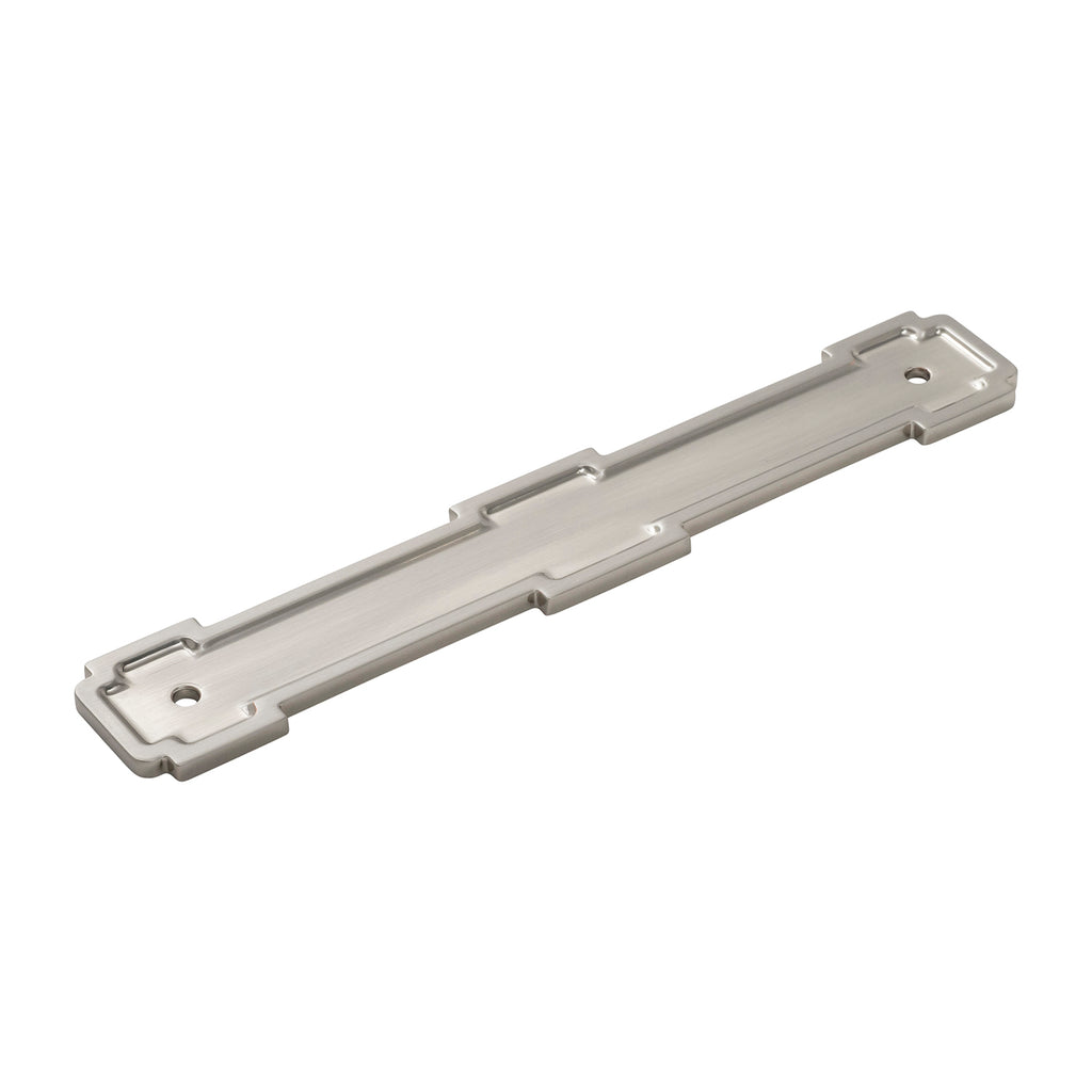 Coventry Collection Pull Backplate 6-5/16 Inch (160mm) Center to Center Satin Nickel Finish