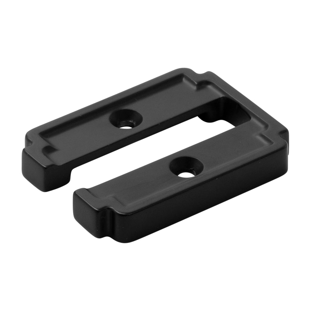 Coventry Collection Hook Backplate 1 Inch Center to Center Matte Black Finish