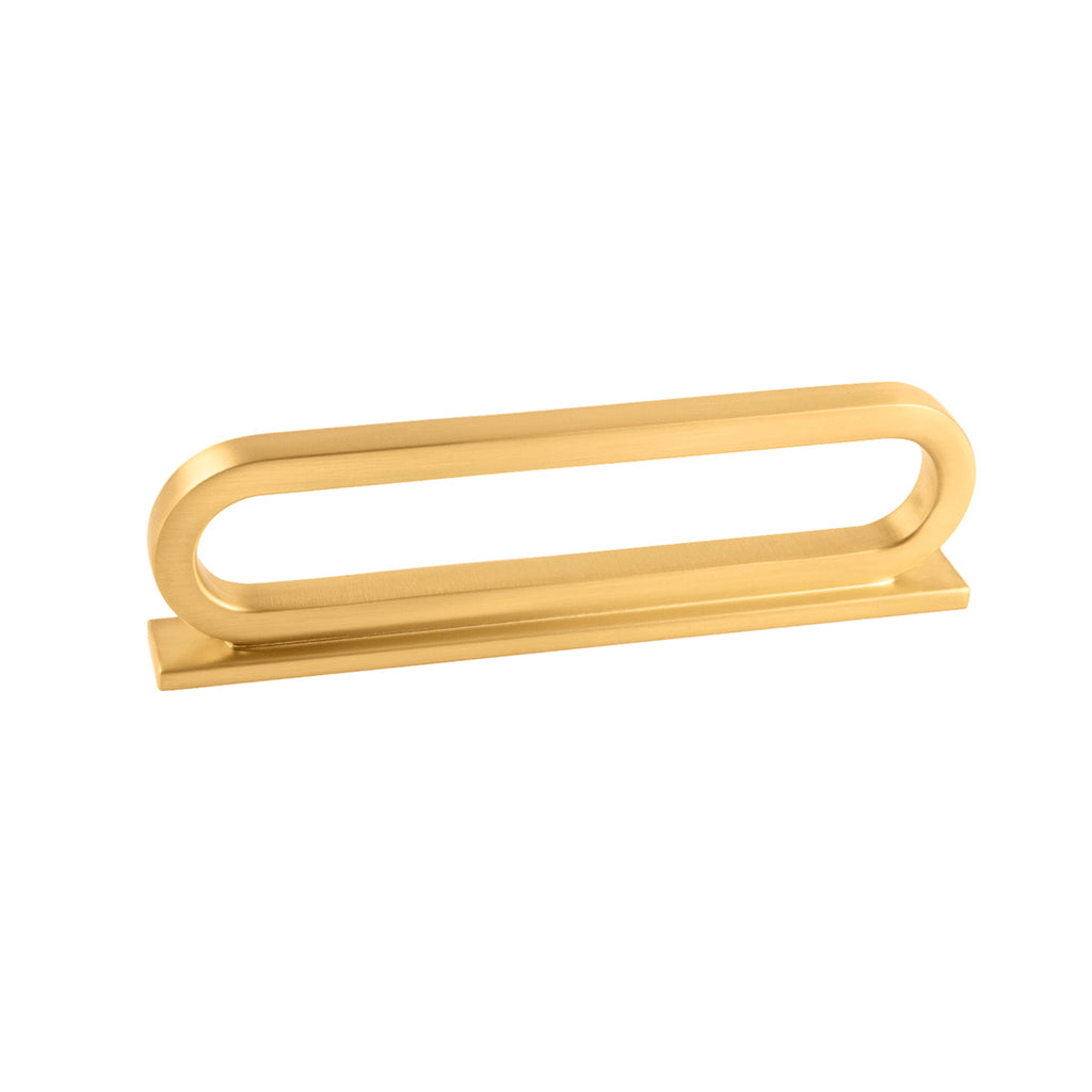 Corsa Collection Pull 3 Inch & 3-3/4 Inch (96mm) Center to Center Brushed Golden Brass Finish