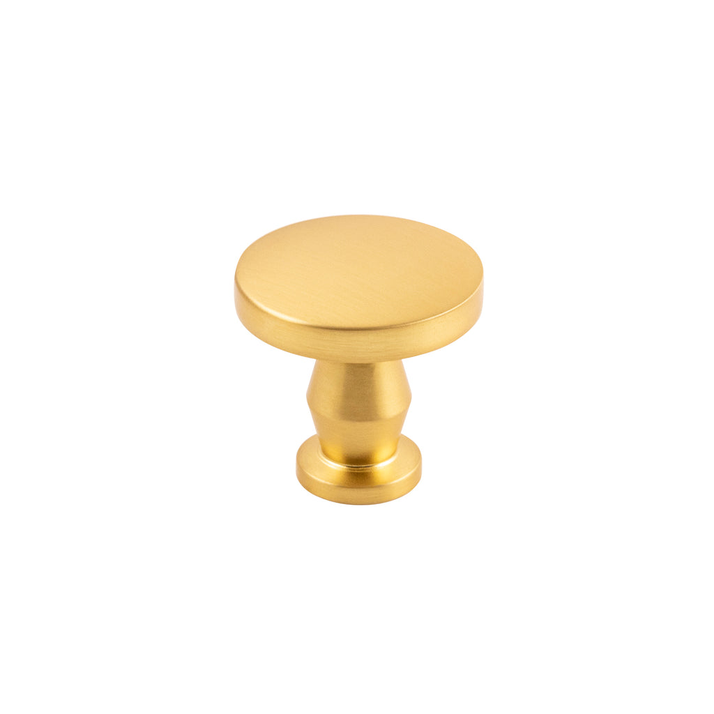 Anders Collection Knob 1-1/4 Inch Diameter Brushed Golden Brass Finish