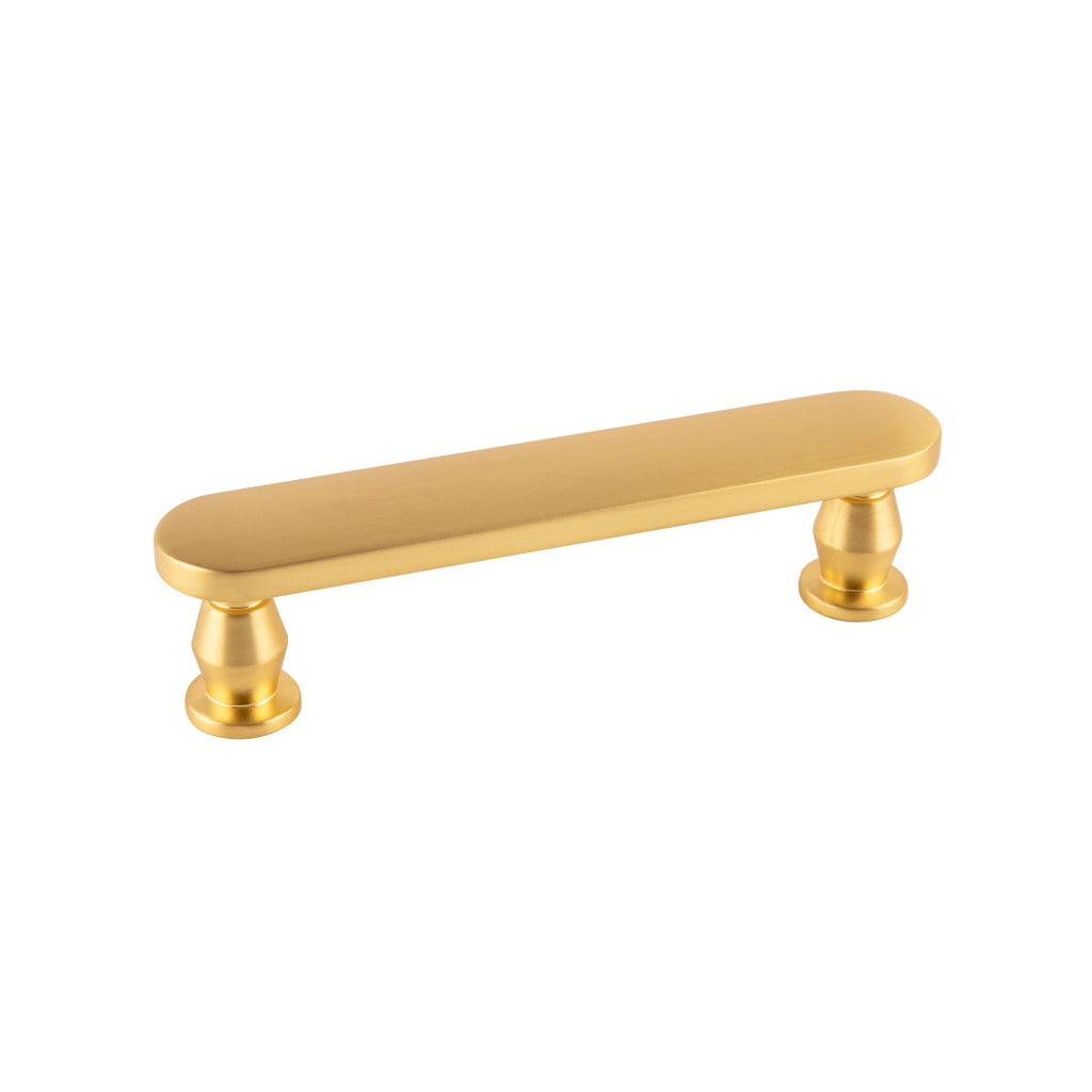 Anders Collection Pull 3-3/4 Inch (96mm) Center to Center Brushed Golden Brass Finish