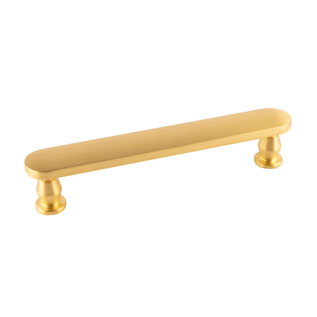 Anders Collection Pull 5-1/16 Inch (128mm) Center to Center Brushed Golden Brass Finish