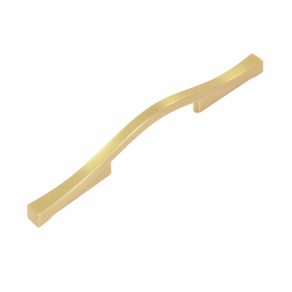 Emerge Collection Pull 3 Inch & 3-3/4 Inch (96mm) Center to Center Brushed Golden Brass Finish