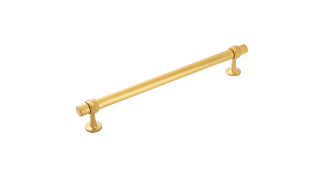 Ostia Collection Appliance Pull 12 Inch Center to Center Brushed Golden Brass Finish