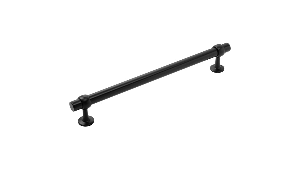 Ostia Collection Appliance Pull 12 Inch Center to Center Matte Black Finish