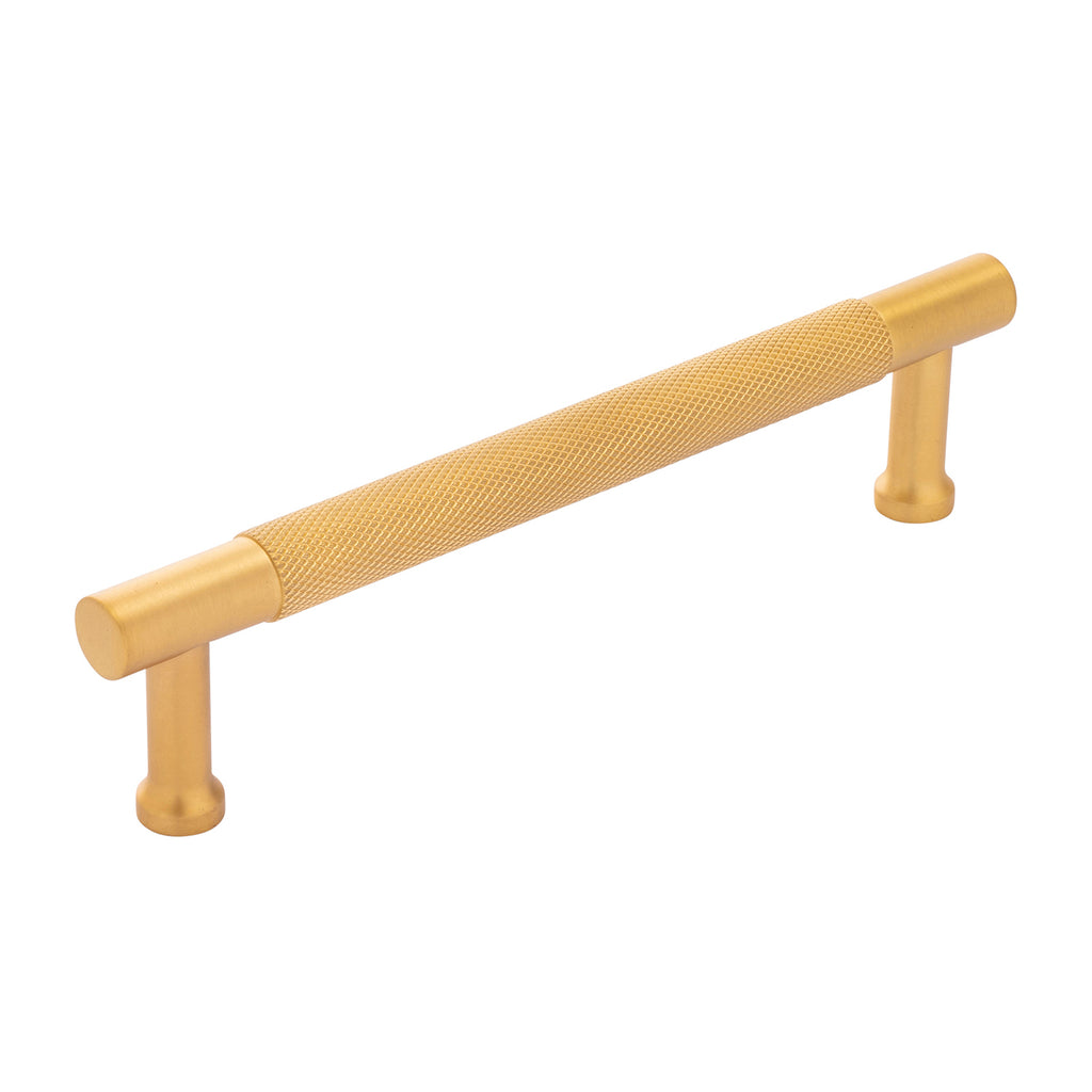 Verge Collection Pull 5-1/16 Inch (128mm) Center to Center Brushed Golden Brass Finish