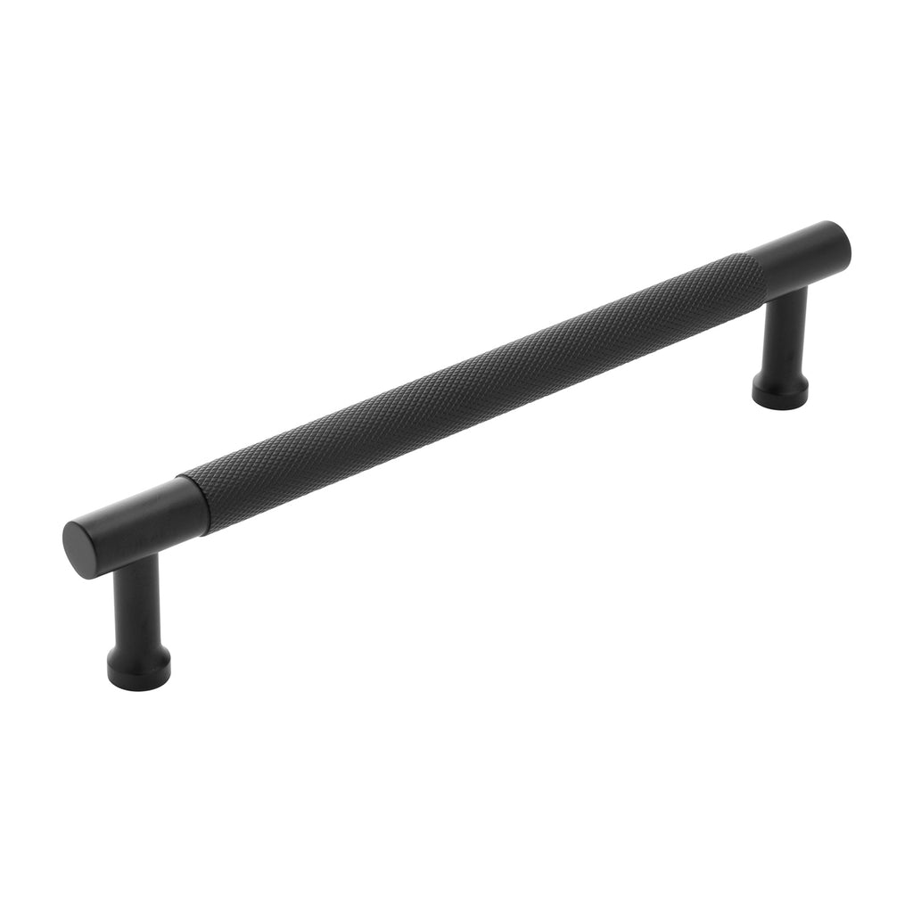 Verge Collection Pull 6-5/16 Inch (160mm) Center to Center Matte Black Finish