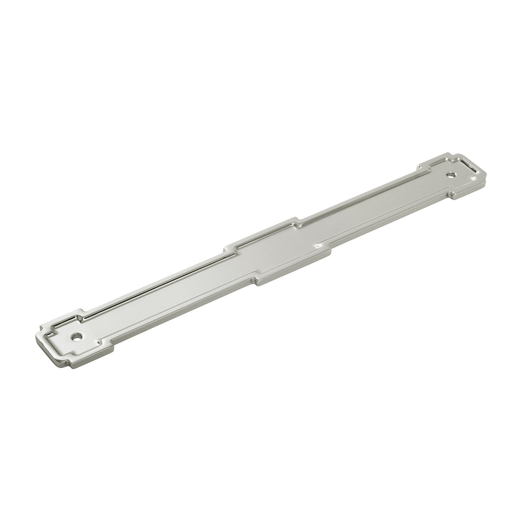 Coventry Collection Pull Backplate 8-13/16 Inch (224mm) Center to Center Polished Nickel Finish