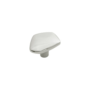 Pebble Collection Knob 1-3/4 Inch x 1-1/2 Inch Polished Nickel Finish