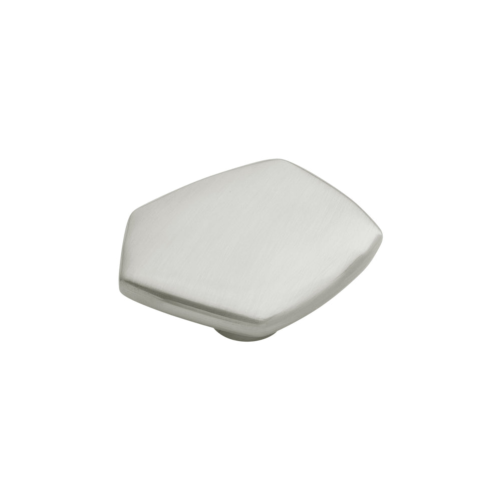Pebble Collection Knob 2-15/16 Inch x 2-1/8 Inch Satin Nickel Finish