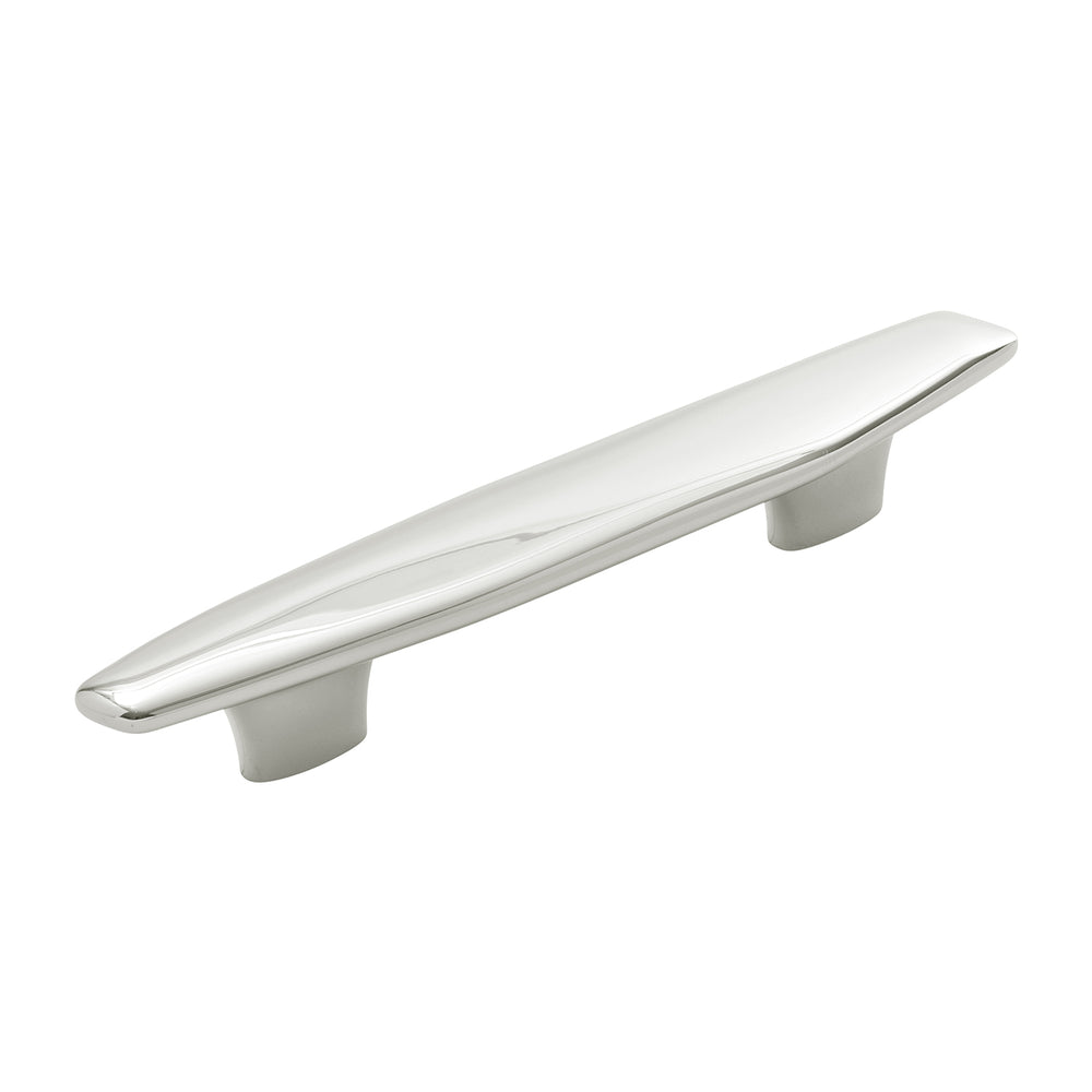Pebble Collection Pull 3-3/4 Inch (96mm) & 5-1/16 Inch (128mm) Center to Center Polished Nickel Finish