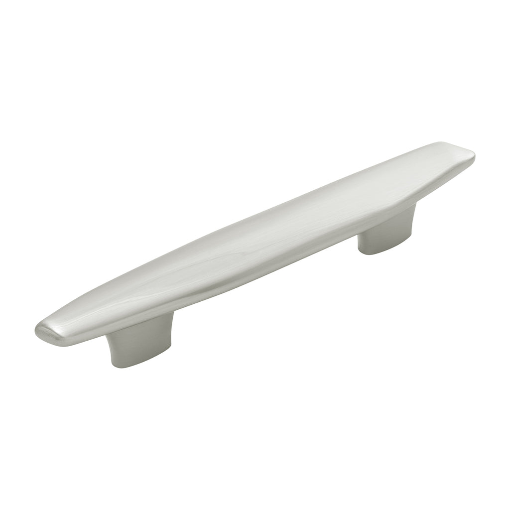 Pebble Collection Pull 3-3/4 Inch (96mm) & 5-1/16 Inch (128mm) Center to Center Satin Nickel Finish